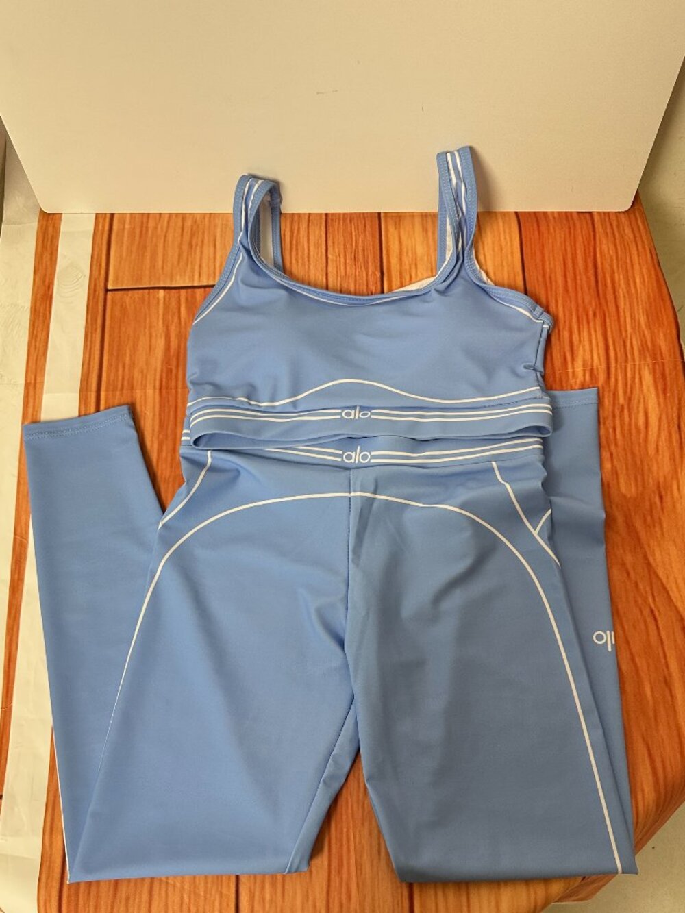 ALO Blue Tank Top & Stretch Pants — Size S